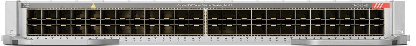 Cisco C9600-LC-48S 48-port 1G SFP fiber switch with silver chassis