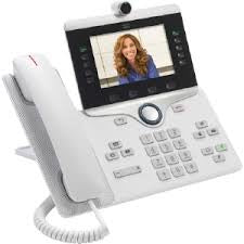 Cisco CP-8865-W-K9 | White, 5in VGA color, 720p two-way video, 2x 1GbE switch, dual-band Wi‑Fi, 2x USB, 10 lines