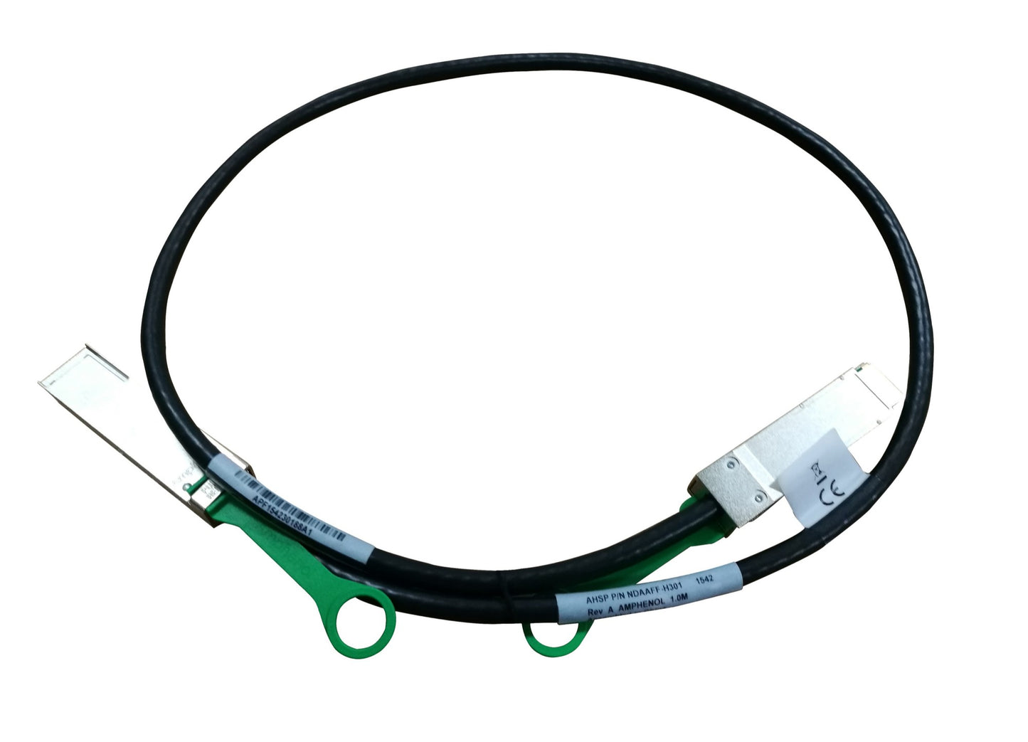 HPE JL271A 100G QSFP28 DAC black green fiber optic cable 1m