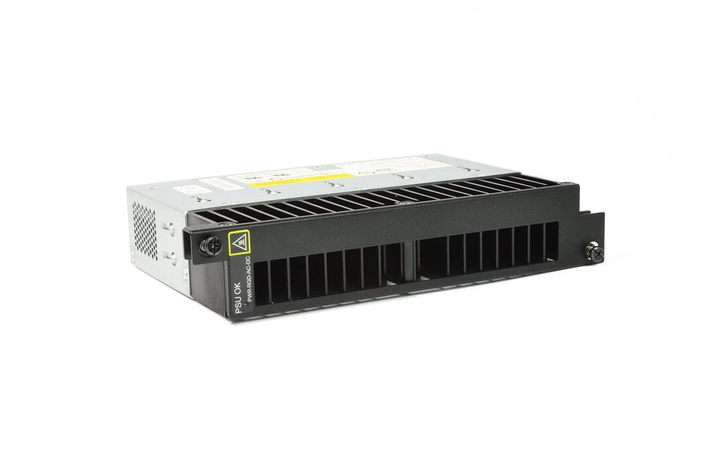 Cisco PWR-RGD-AC-DC rugged PSU in black server chassis with green accents