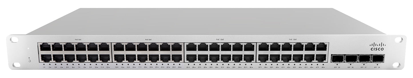 Meraki MS210-48FP-HW | 48x 1G RJ45 | PoE+ 740W | 4x 1G SFP uplinks | Enterprise license