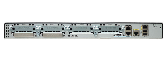 Cisco C2901-AX-K9 router with 2 GE ports, 4 EHWIC slots