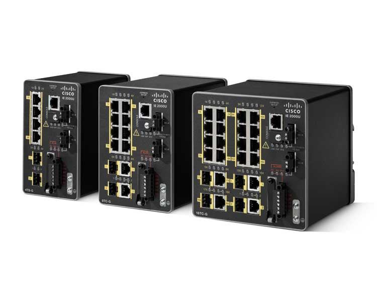 Cisco IE-2000U-8TC-G | 8x 10/100 + 2x 1G combo uplinks (RJ45/SFP) | Non-PoE | LAN Base