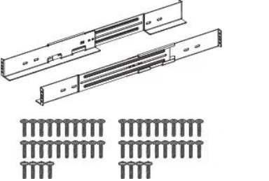 Cisco N9K-C9504-RMK rack-mount kit with black metal drawer slides for 9504 chassis
