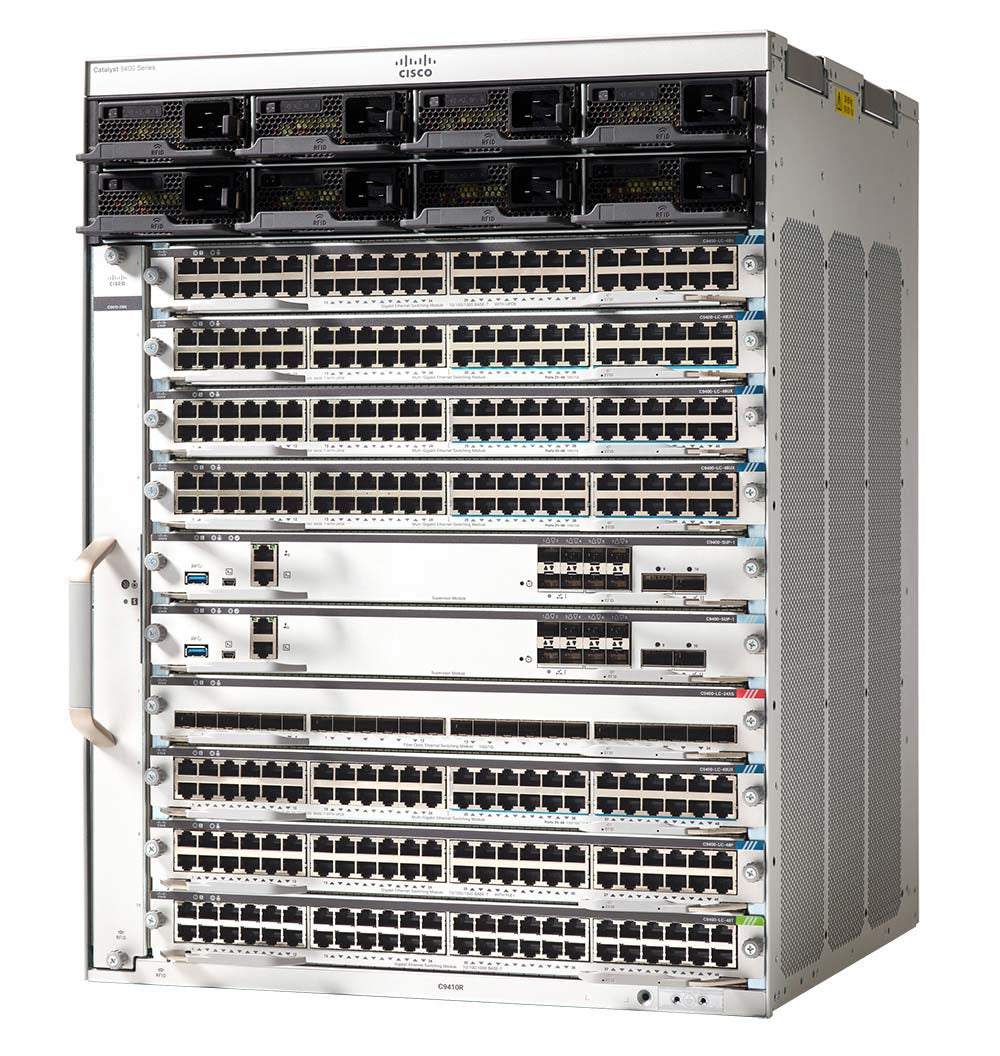Cisco C9410R-96U-BNDL-E | 10-slot modular chassis | 96x1G UPOE | 1x supervisor | DNA Essentials