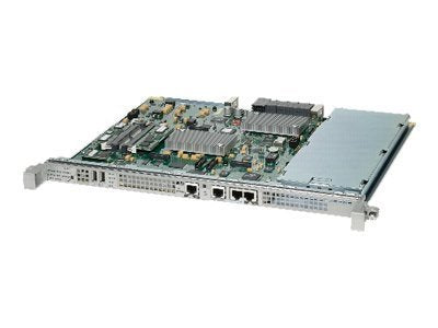 Cisco ASR1000-RP1 route processor with silver rack and green components