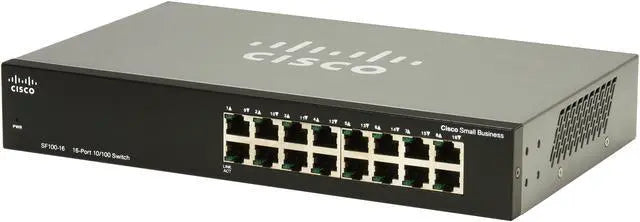 Cisco SF100-16 16-port Fast Ethernet unmanaged switch