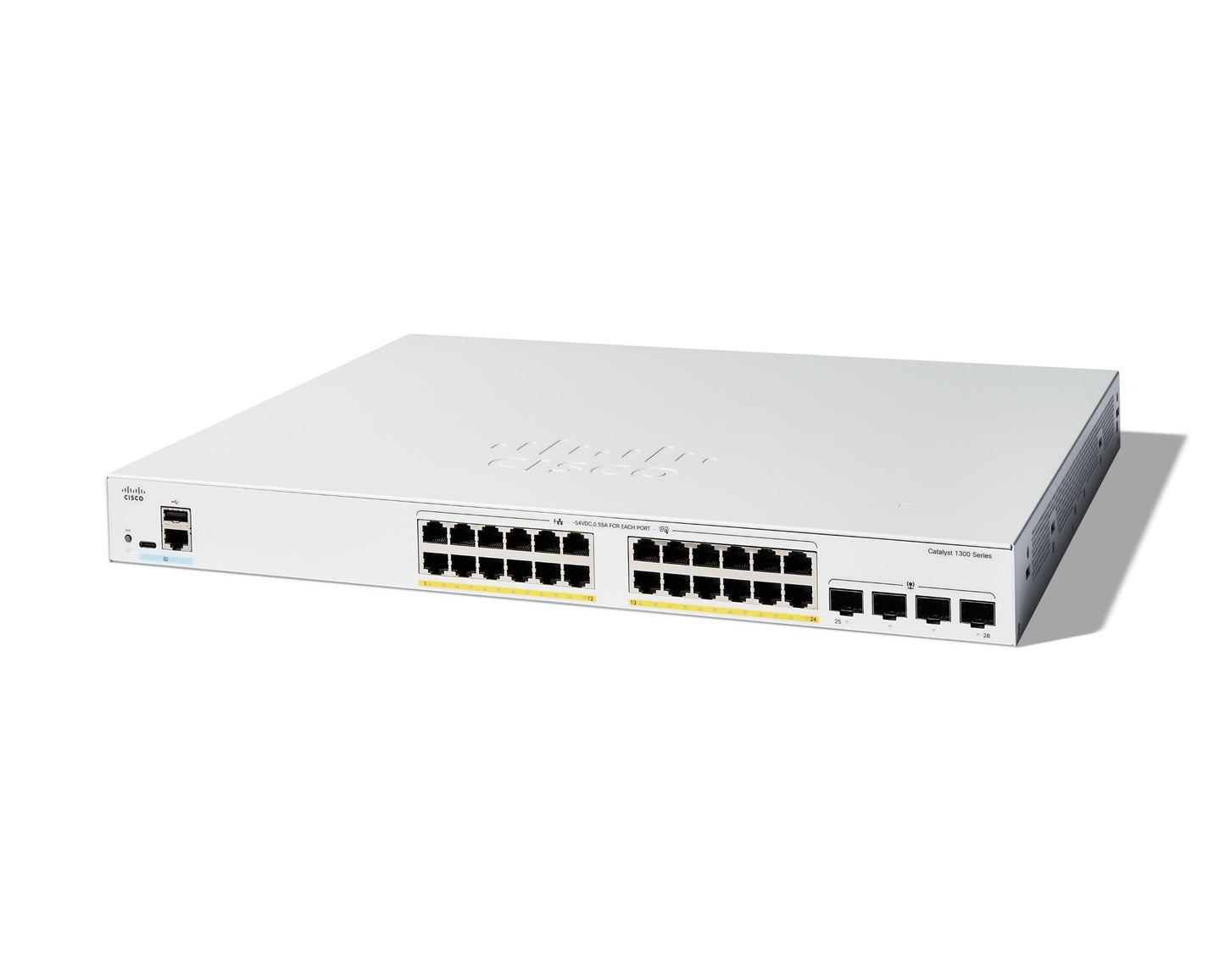 Cisco C1300-24FP-4G | 24x 1G RJ45 | PoE/PoE+ (802.3af/at) | uplinks: 4x 1G SFP | license: perpetual