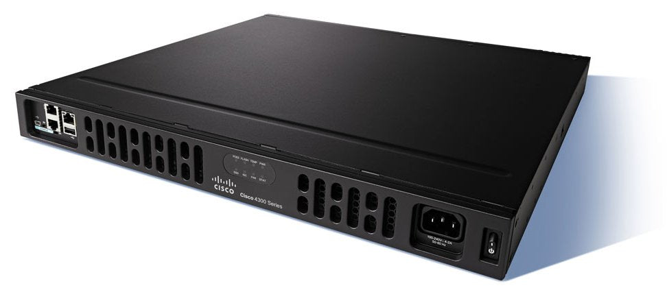 Cisco ISR4331-AXV/K9 | 3x 1GbE routed | 2x NIM + 1x SM | SD-WAN-ready | optional LTE | PVDM4-32 | App+Sec+UC licenses | perf 100-300 Mbps | AC power