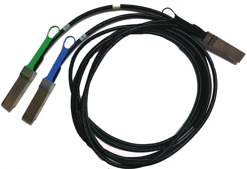 NVIDIA MCP7H50-H001R30 | Passive copper breakout DAC | IB HDR 200G to 2x100G | QSFP56 to 2x QSFP56 | 1m