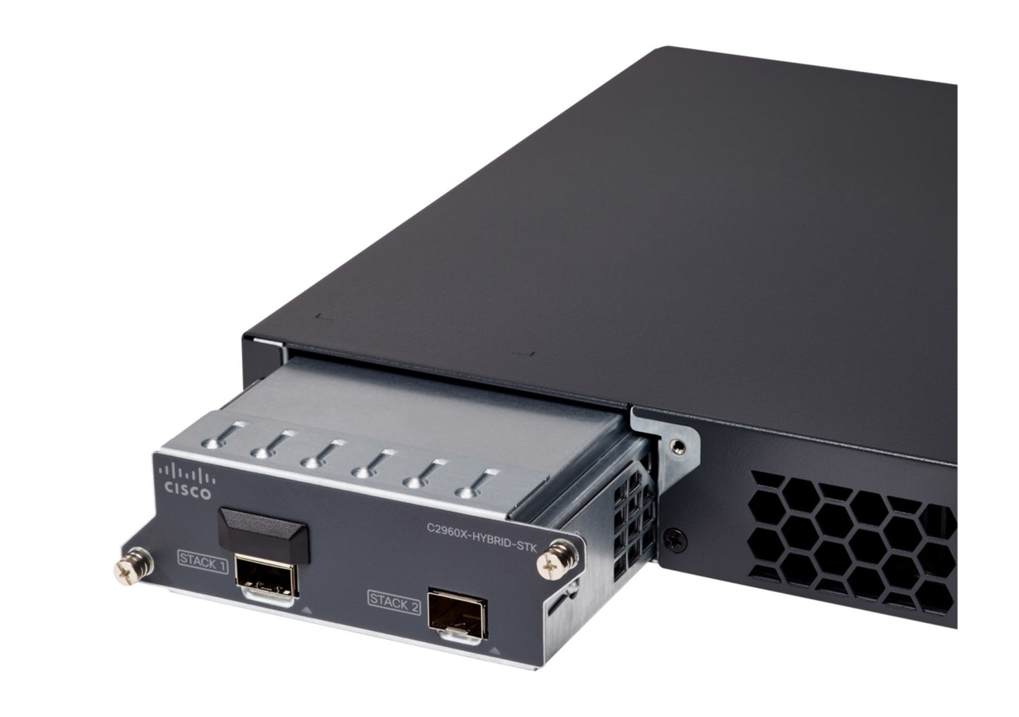 Cisco C2960X-HYBRID-STK | FlexStack-Extended hybrid stacking module | SFP+ 10G extended + FlexStack-Plus interface | bridge local 80G stack to remote over fiber | for 2960-X/XR