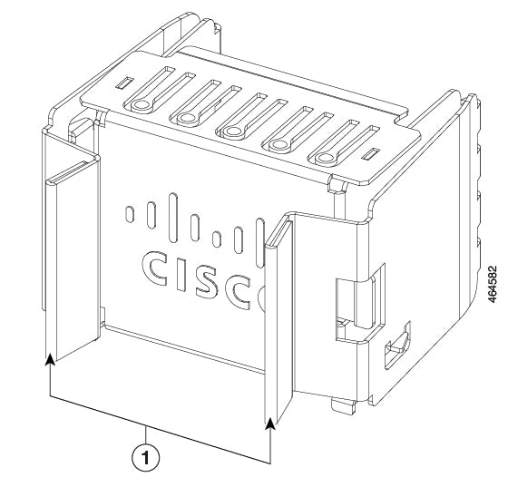Cisco C9K-PWR-C5-BLANK PSU bay blank filler in sleek black silver enclosure with vented sides