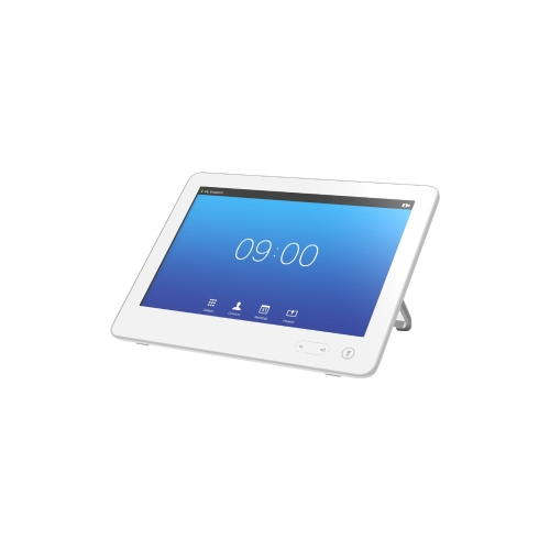 Cisco CTS-CTRL-DVX-10 10-inch touch controller with white tablet, stand, and blue icons
