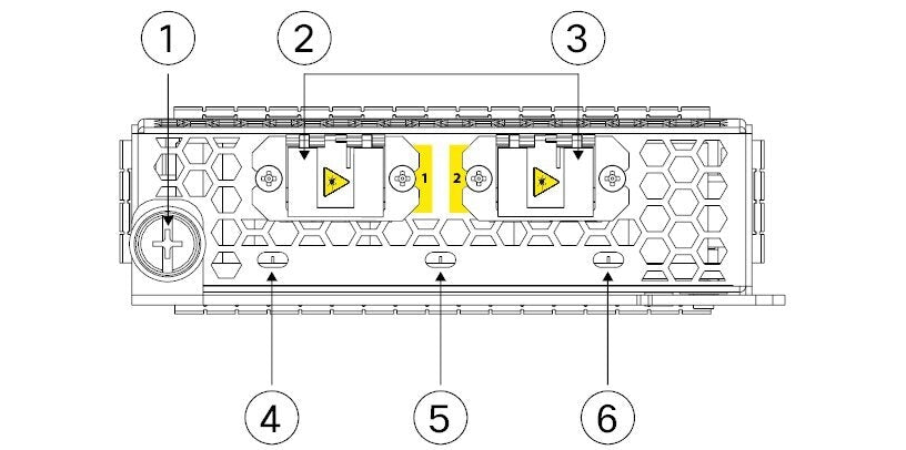 Cisco FPR4K-NM-2X40G-F | Firewall network module | 2x40GbE QSFP+ | 40GBASE-SR4 support | FTW bypass | MPO-12, MMF | up to 150 m (OM4) | For 4100 Series