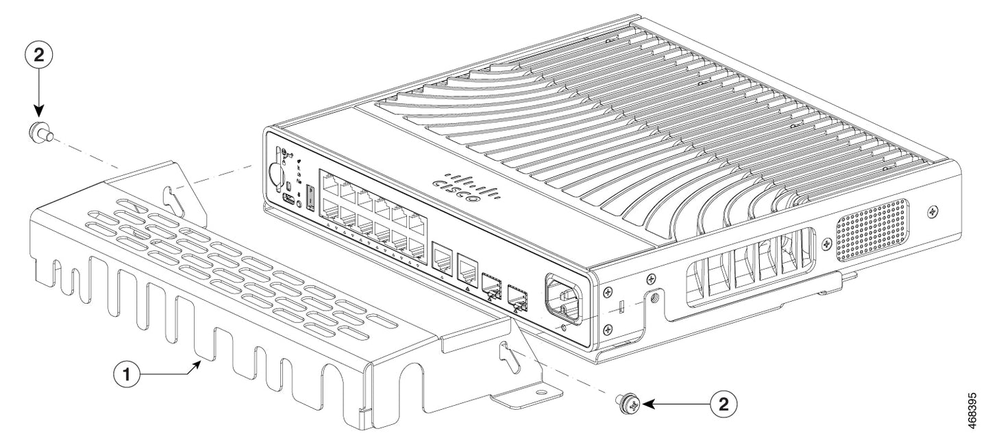 Cisco C9K-CMPCT-CBLEGRD cable guard for 9200CX switch with router ports