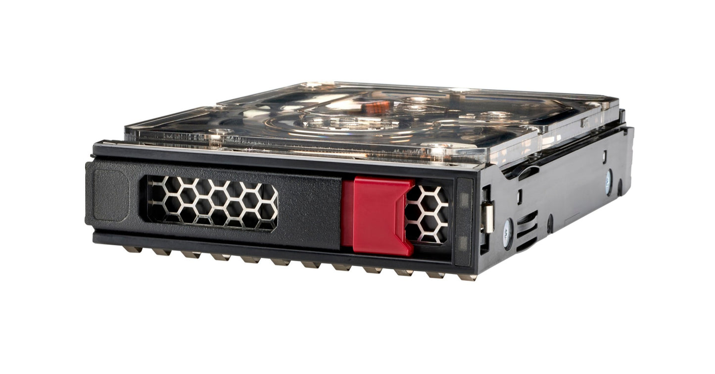 HPE 861686-B21 1TB 3.5-inch SATA HDD in black and red honeycomb carrier