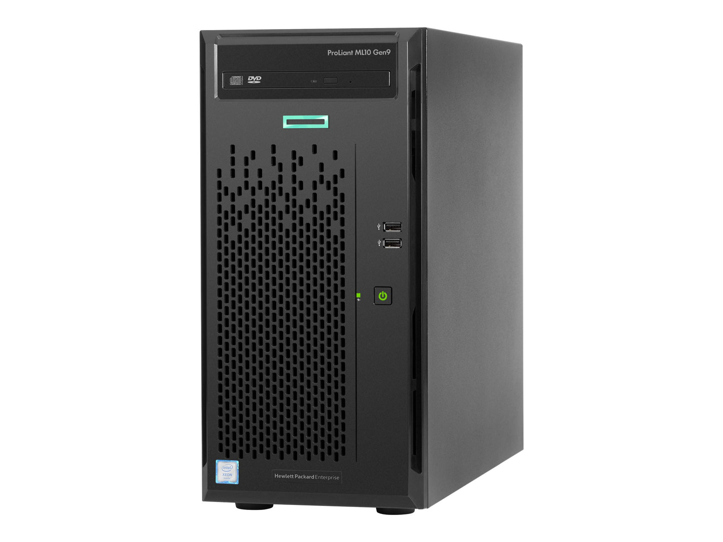 HPE HPE-ML10-G9 | Tower | 1-socket Intel Xeon E3 v5 | 4x 3.5in LFF SATA bays | up to 64GB DDR4 ECC UDIMM (4 DIMMs) | 2x 1GbE + iLO 4 (licensable) | PCIe 3.0 expansion | Smart Array RAID options