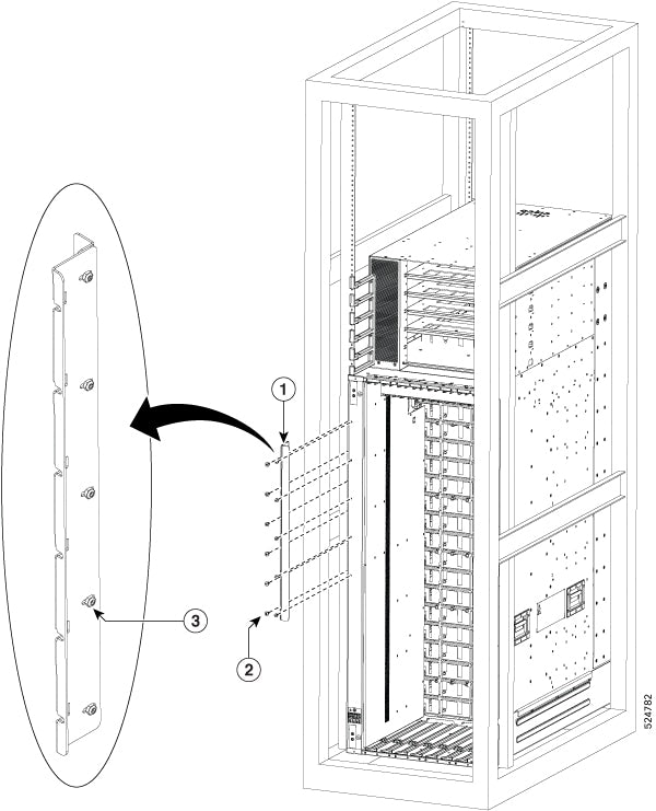Cisco 8818-RMBRKT | rear-mount bracket kit | for 8818 18-slot chassis | 19in rack | hardware included