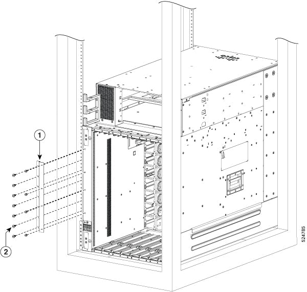Cisco 8808-RMBRKT | Rear rack‑mount kit for 8808 chassis | rear stabilization brackets | adjustable depth support