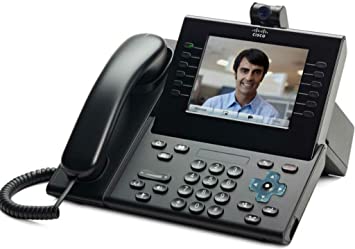 Cisco CP-9971-WL-K9 white VoIP deskphone with color touchscreen and Bluetooth