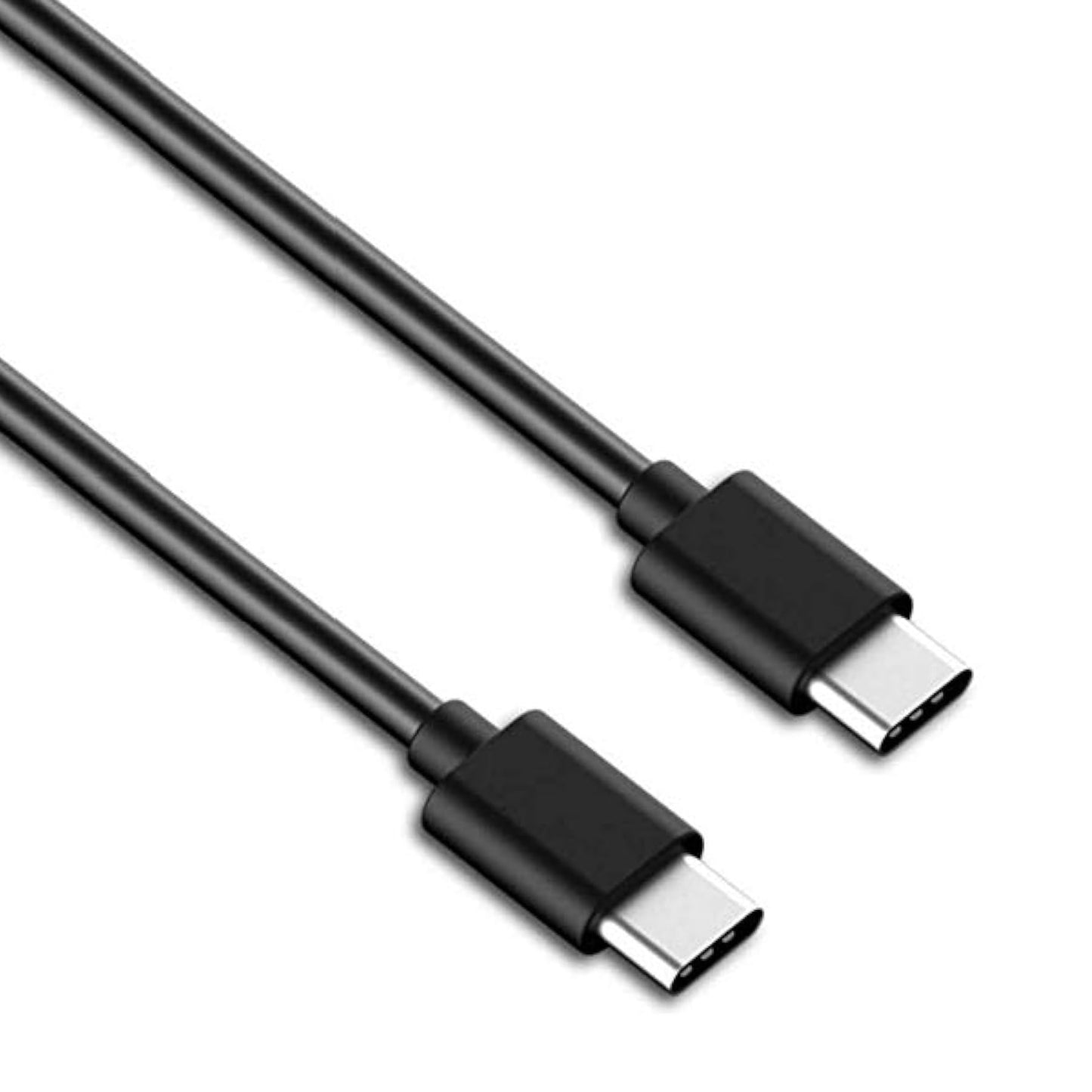 2m black USB-C to USB-C console cable with matte connectors