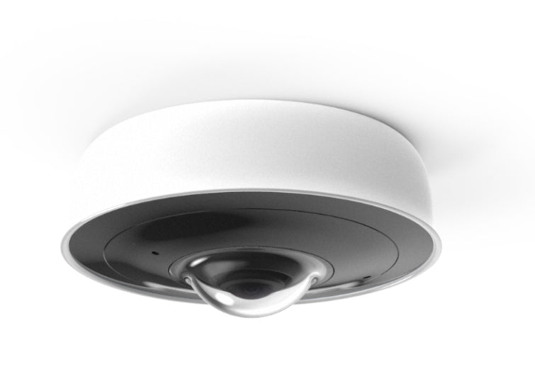 Meraki MV32-HW | 360° fisheye indoor dome, 2058x2058 max res, 256GB onboard storage, dewarping analytics, 10/100/1000 LAN, PoE 802.3af