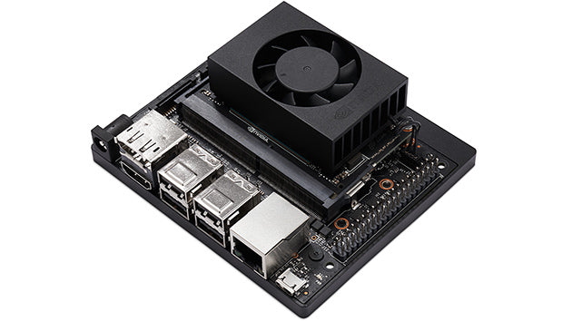 NVIDIA 900-83668-0000-000 | Xavier NX Dev Kit | 6-core Carmel, 384-core Volta + 48 Tensor | 8GB LPDDR4x | microSD boot, M.2 NVMe | GbE, 4x USB, HDMI/DP | up to 21 TOPS