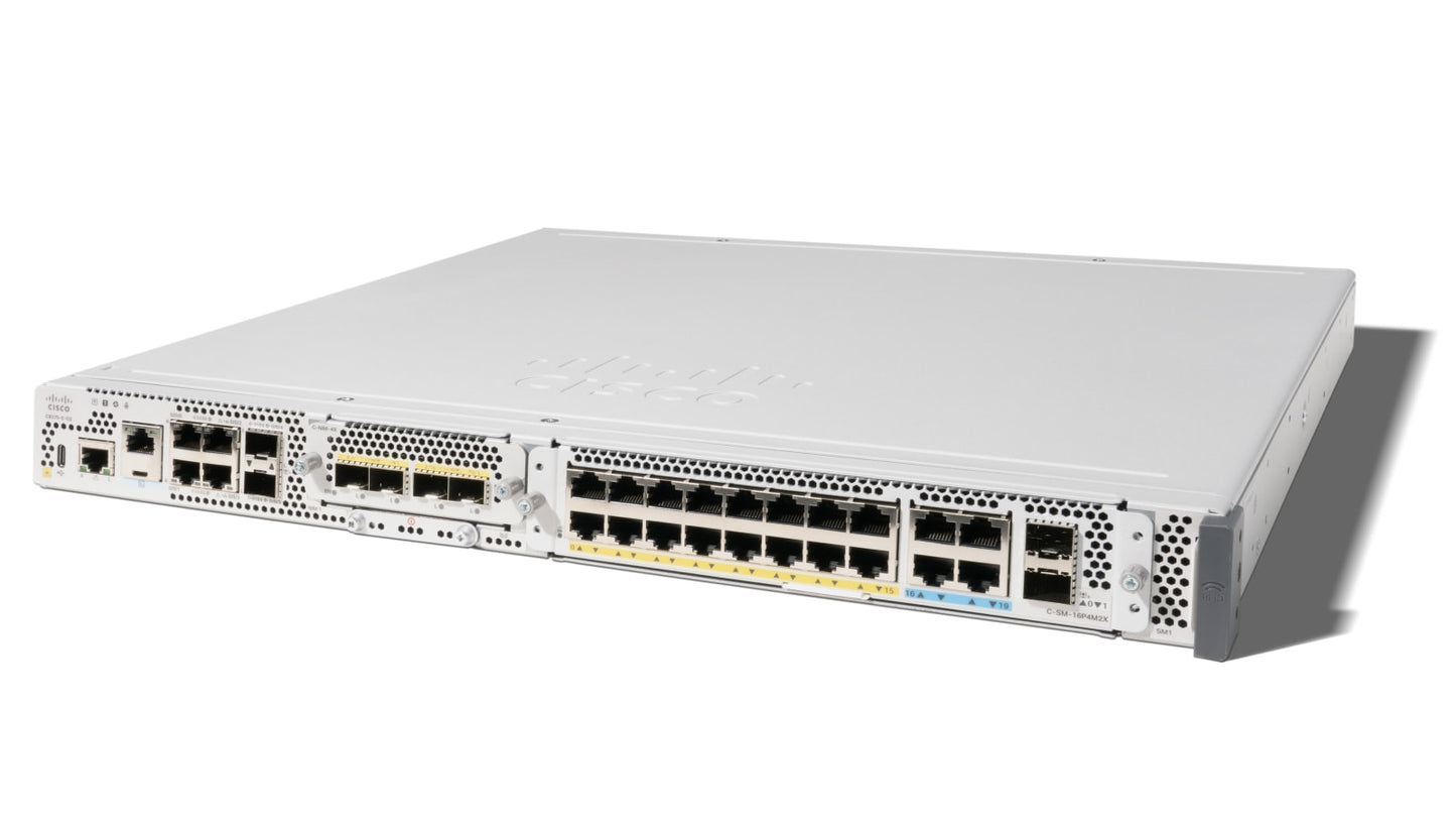 Cisco Catalyst 9300 switch in silver and black for C8355-G2 SD-WAN router