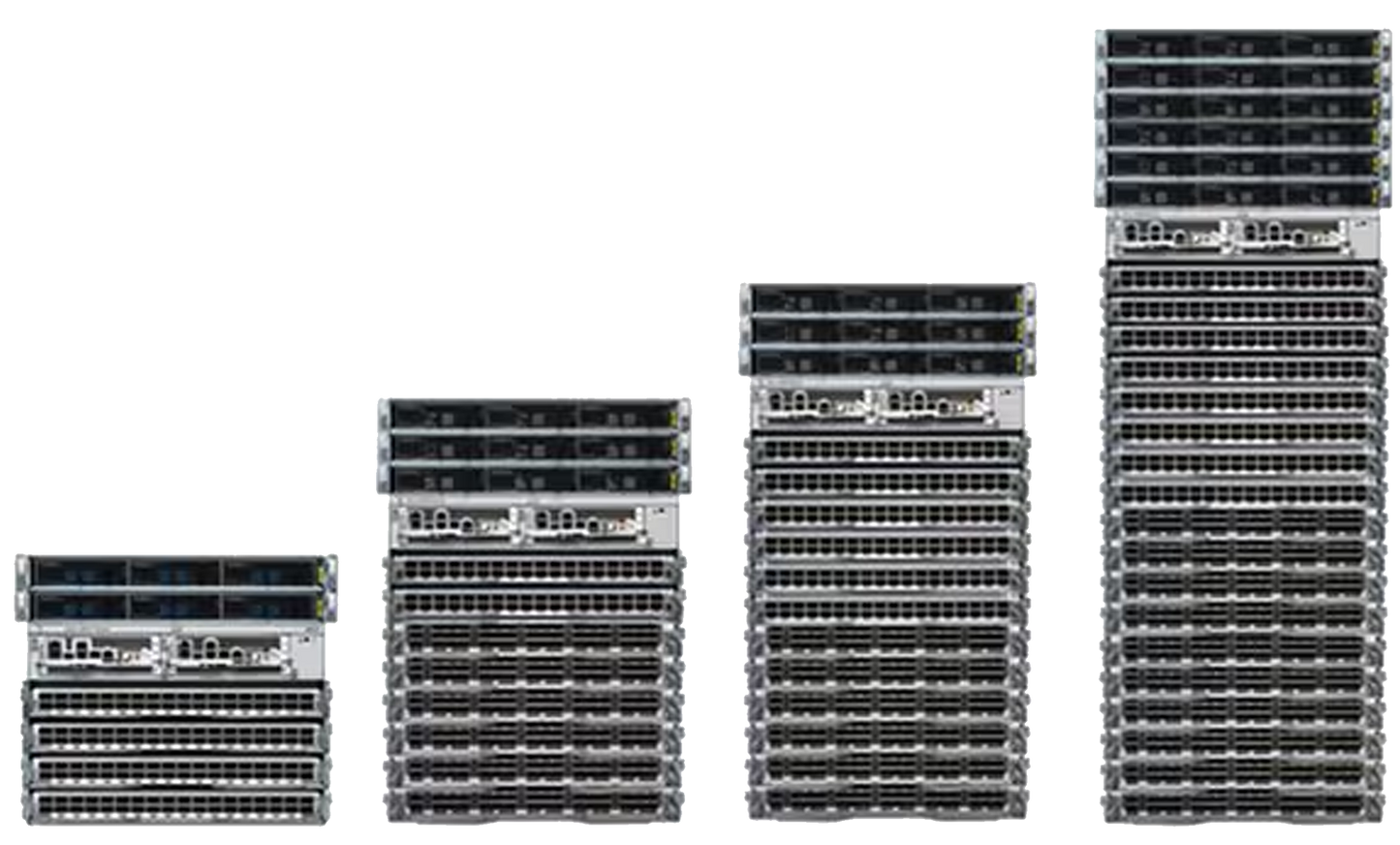 Cisco 8808-SYS 8-slot modular router chassis with silver rack