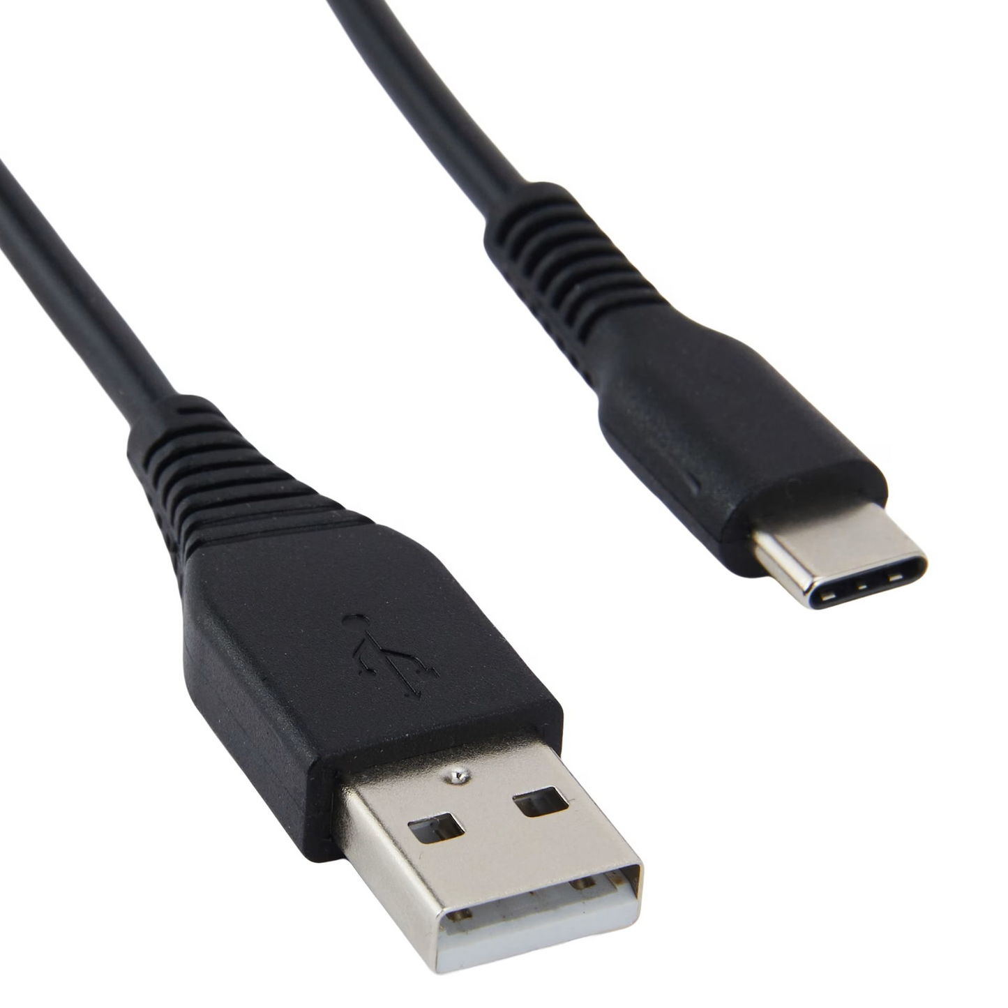 2m black USB-A to USB-C cable, USB 3.0 5Gbps, molded connectors