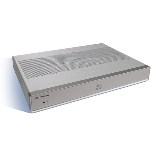Cisco C1113-8PWZ silver router with perforated panel and logo
