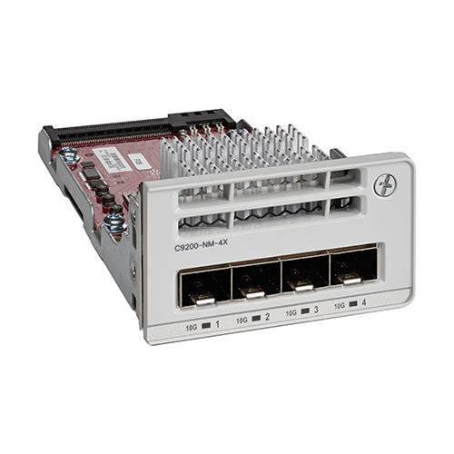 Cisco C9200-NM-4X | 4x SFP+ 10GbE uplinks (1/10G), hot‑swappable, for Catalyst 9200 modular uplink slot