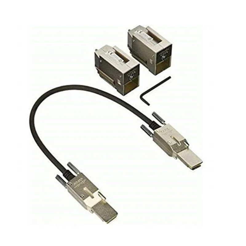 Cisco C9200L StackWise-80 kit with silver USB cable and black green connector for Dell