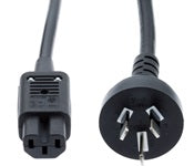 Cisco CAB-AS3112-C15-AU black power cord with AU plug and C15 connector