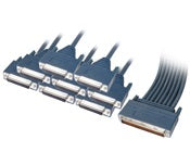 Cisco CAB-OCT-232FC RS-232 octal fan-out cable with 68-pin to 8x DB-25F connectors