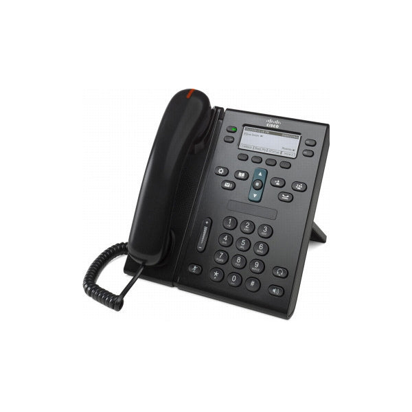 Cisco CP-6945-CL-K9 4-line black IP phone with corded handset