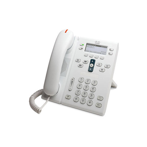 White Cisco CP-6945-W-K9 4-line SIP desk phone with handset