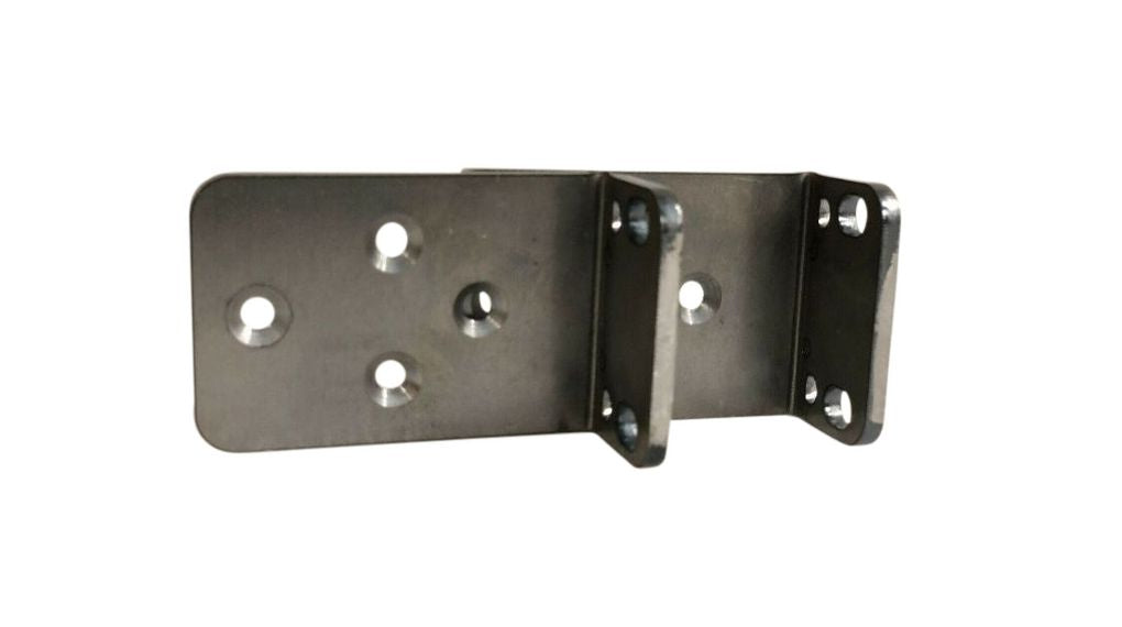 Cisco FPR1K-RM-BRKT grey steel rack-mount bracket pair with black metal hinge