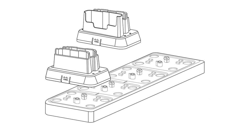 Cisco CP-860-MCHR-BN | Multi‑charger bundle | charges 4 phones + 4 batteries simultaneously | includes base, cups, and PSU