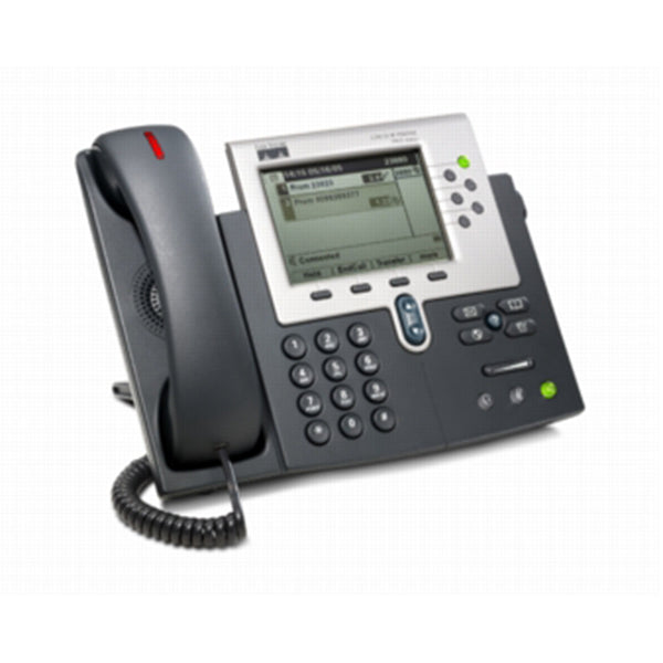 Cisco CP-7961G | VoIP deskphone | 6 lines | 2x 10/100 LAN+PC | 802.3af PoE Class 2 | SIP/SCCP | backlit LCD
