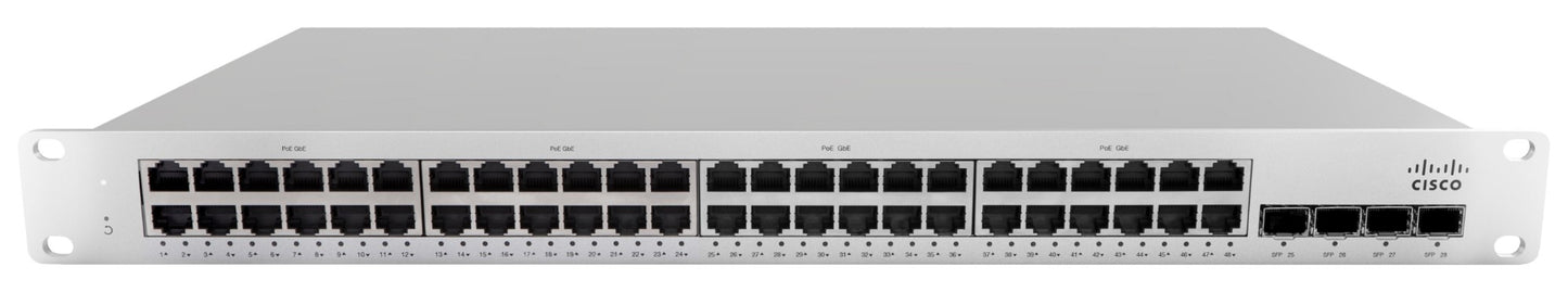 Meraki MS210-48-HW | 48x 1G RJ45 | Non-PoE | 4x 1G SFP uplinks | Enterprise license