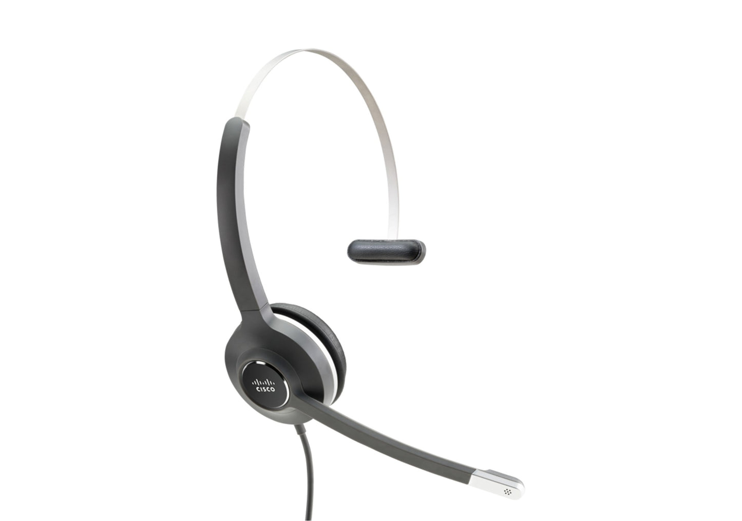 Cisco CP-HS-W-531-USBC | wired single-ear on-ear, QD + USB-C adapter, inline call controls (USB), noise-cancelling boom mic, UC/softphone + mobile compatible