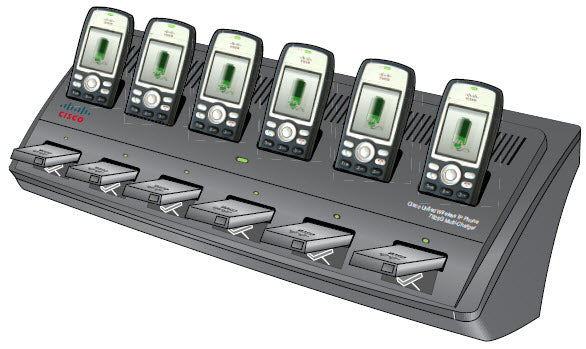 Cisco CP-MCHGR-7925G | Multi-bay desktop charger | for 7925G wireless IP phone | simultaneous charging | 100–240V AC | indoor