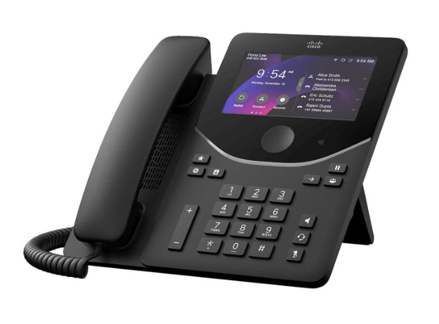 Cisco DP-9871-K9 | IP Desk Phone | Wi‑Fi + Bluetooth | Dual Gigabit Ethernet + PoE (802.3af) | Color LCD | Multi-line | HD speakerphone | USB | Carbon Black