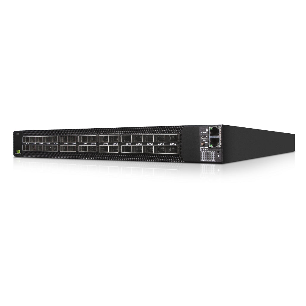 NVIDIA MSN3700-CS2FC | 32x100G QSFP28, No PoE, Uplinks: flexible via QSFP28 breakout (4x25G/2x50G), License: Cumulus Linux, Airflow: P2C