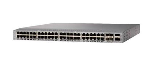 Cisco N9K-C9348GC-FXP-H silver switch with 48 RJ45 ports and USB