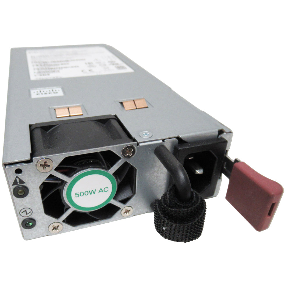 Cisco NXA-PAC-500W-PI 500W NEBS AC PSU with black red accents and fan