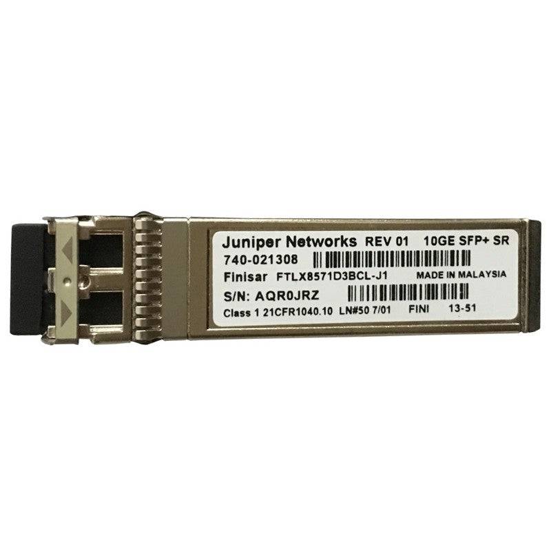 Juniper EX-SFP-10GE-SR | 10GbE SFP+ | 10GBASE-SR | 850nm | 300m (50um MMF), 33m (62.5um) | LC duplex