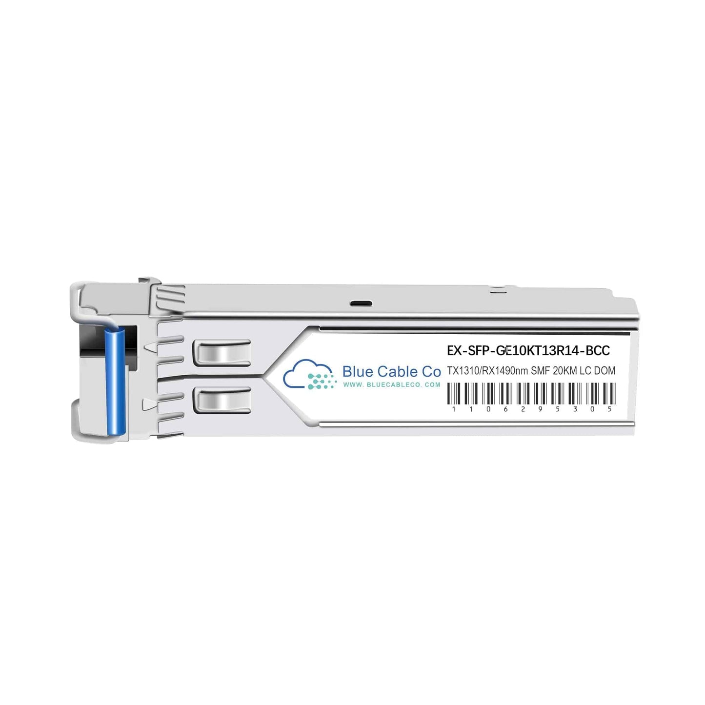 Juniper Compatible 1GB BiDi SFP Transceiver with Blue Accents