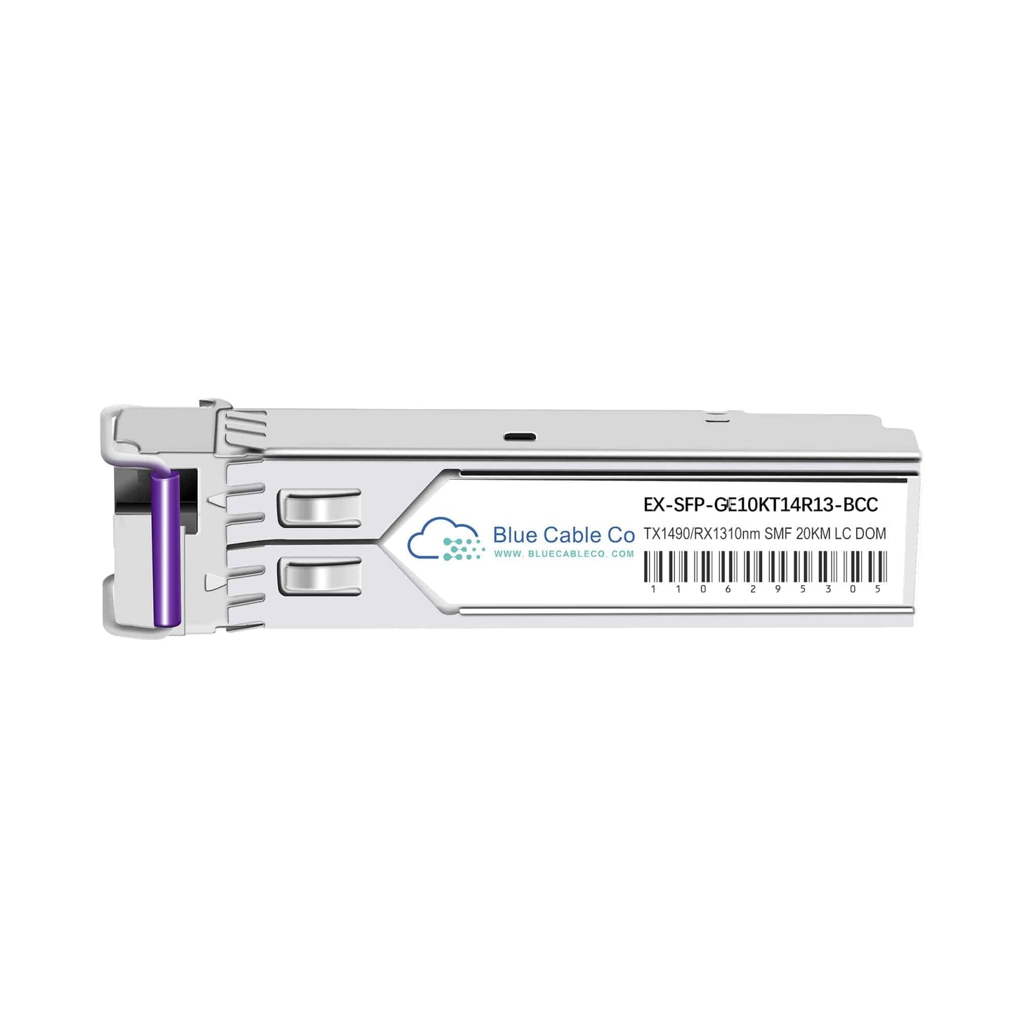 Juniper Compatible 1GB BiDi SFP Transceiver with Purple Fiber Connector